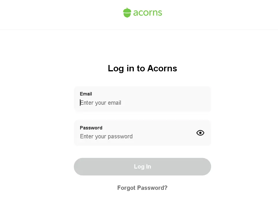 how to cancel Acorns Subscription open login.webp