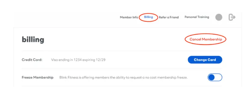 how to cancel Blink Fitness Subscription open billing.webp