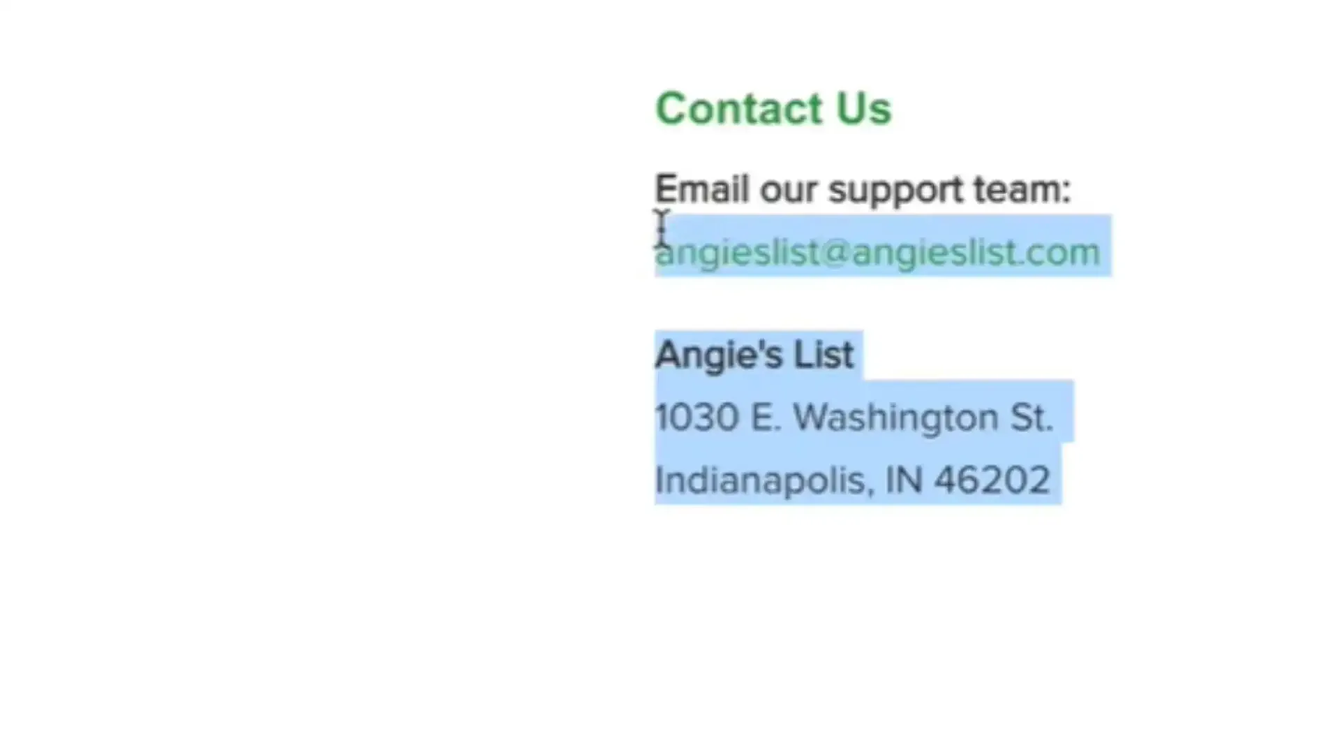 Email Angie's List