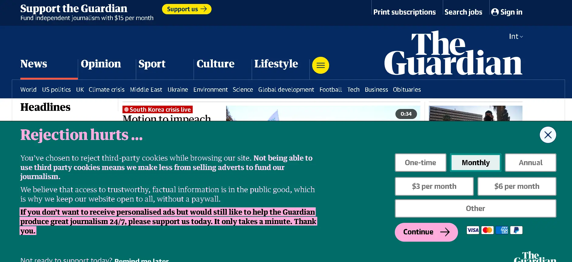 how to cancel Guardian Subscription open home page.webp