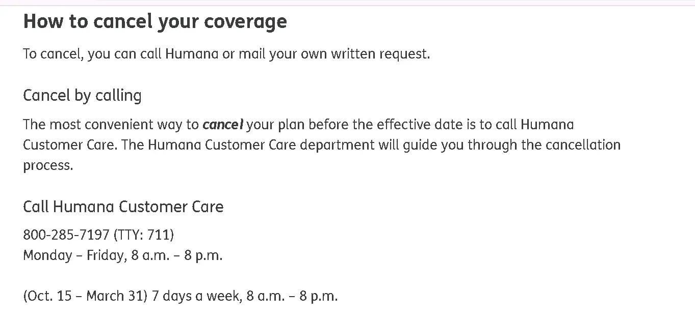 how to cancel Humana Subscription open phone number.webp