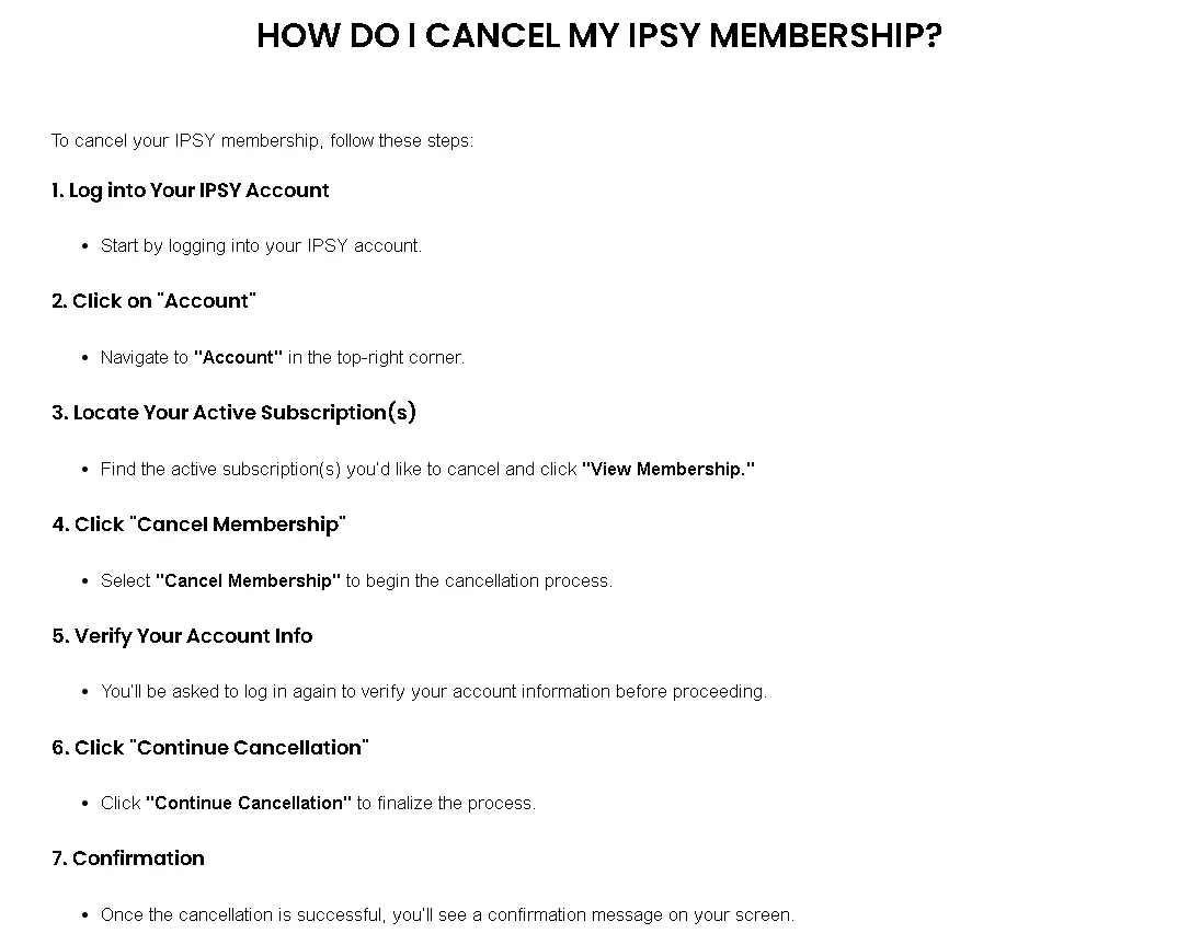 how to cancel IPSY Subscription open cancellation process.webp