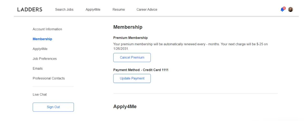 how to cancel Ladders Subscription open premium membership.webp