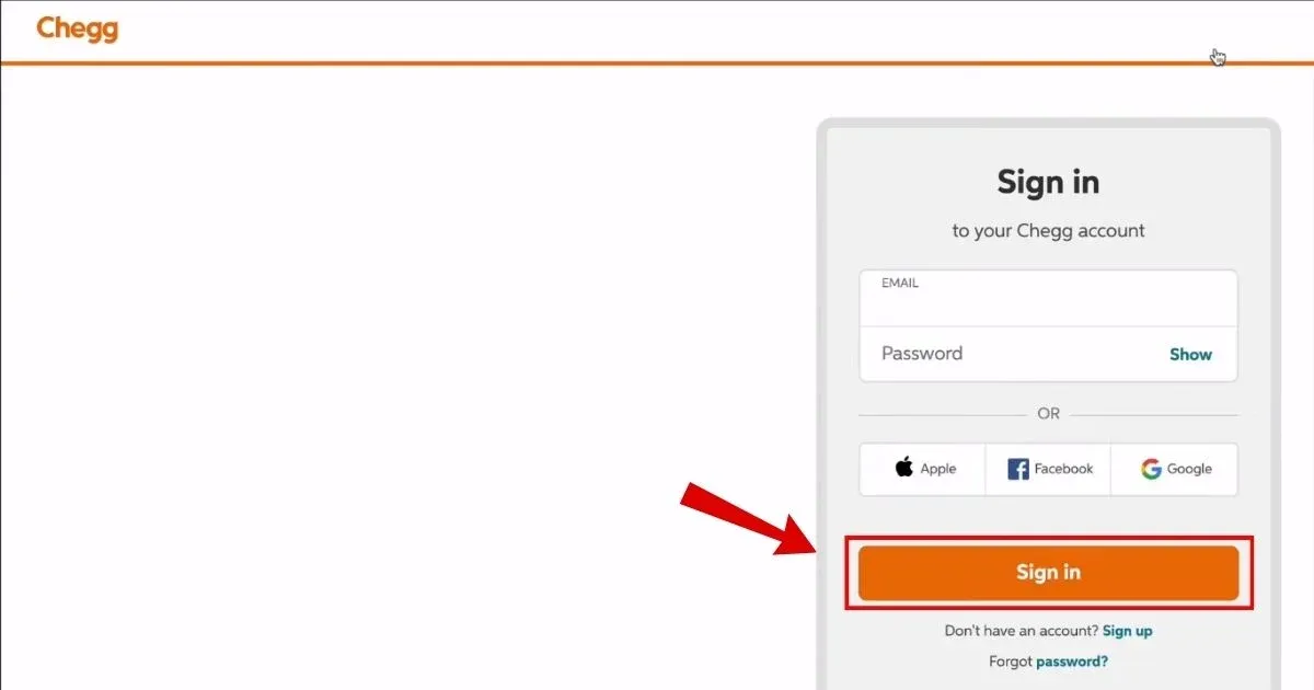 Log in to your Chegg Account.webp
