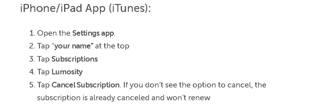 how to cancel Lumosity Subscription open iPhone.webp