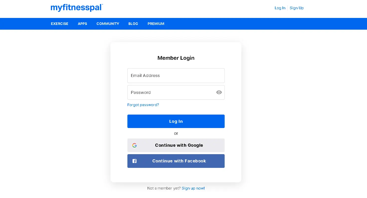 how to cancel MyFitnessPal Subscription open login.webp