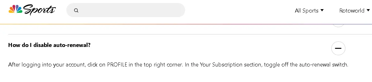 how to cancel NBC Sports Subscription open cancellation process.webp