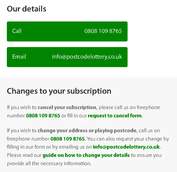 how to cancel People's Postcode Lottery Subscription open phone number.webp