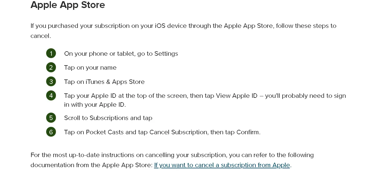 how to cancel Pocket Subscription open Apple store.webp