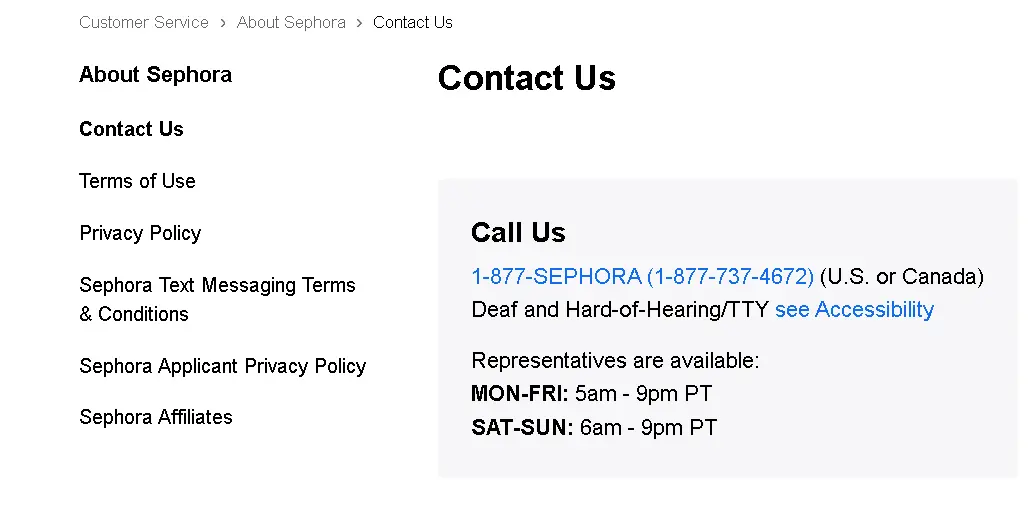 Sephora subscription phone number.webp