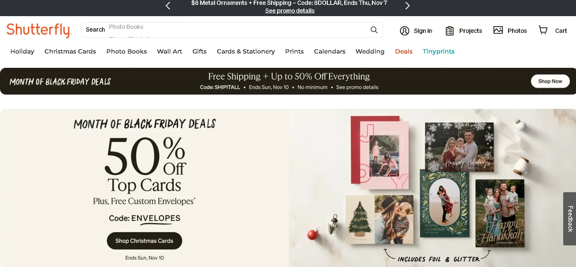 how to cancel Shutterfly Subscription open homepage.webp