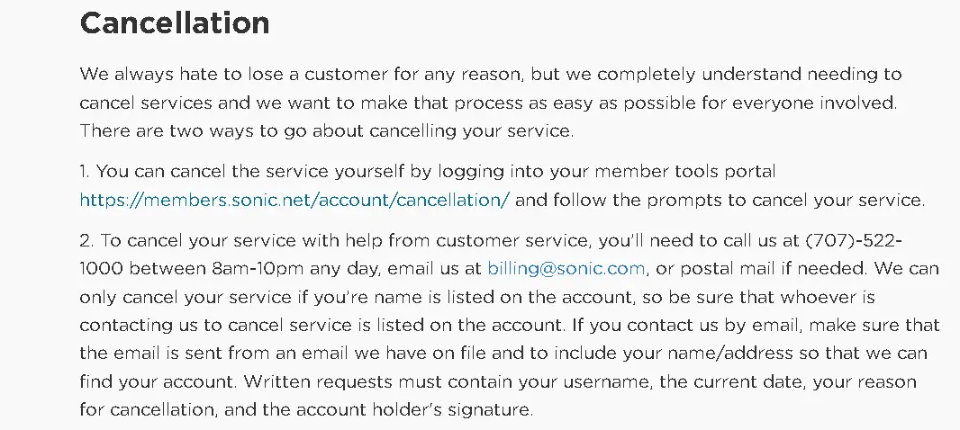 how to cancel Sonic Subscription open cancellation process.webp