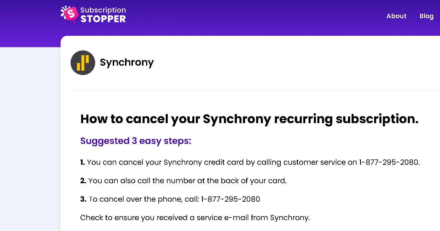 how to cancel Synchrony Subscription open process.webp