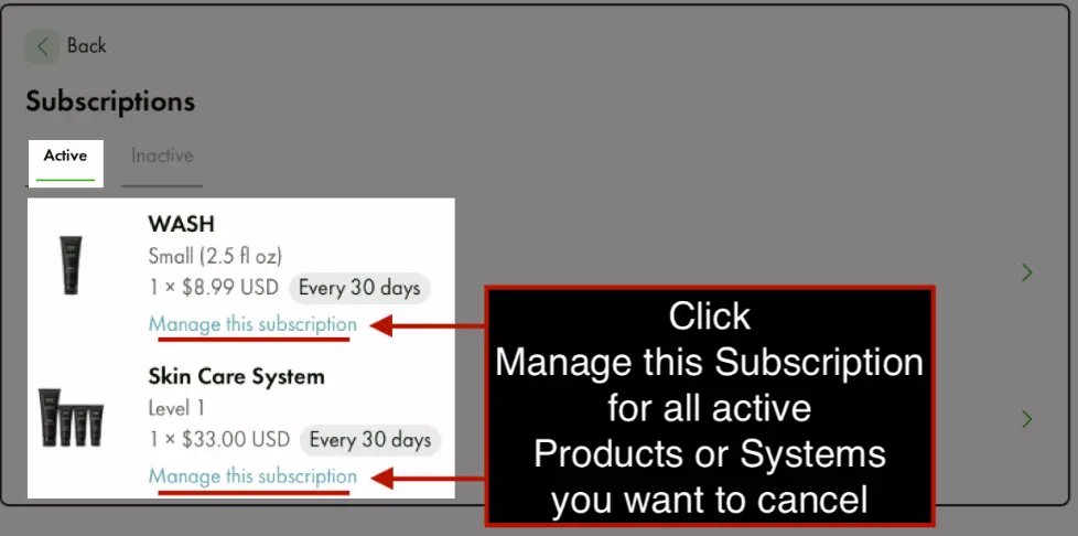 how to cancel Tiege Hanley Subscription open Manage this susbcription.webp