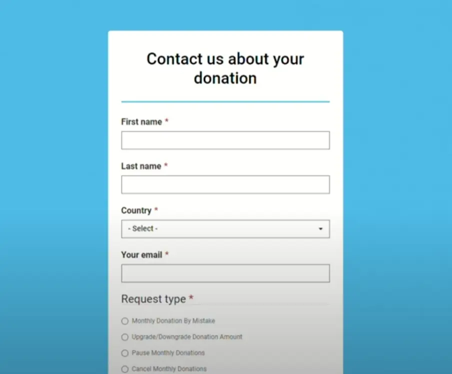 how to cancel UNICEF subscription form.webp