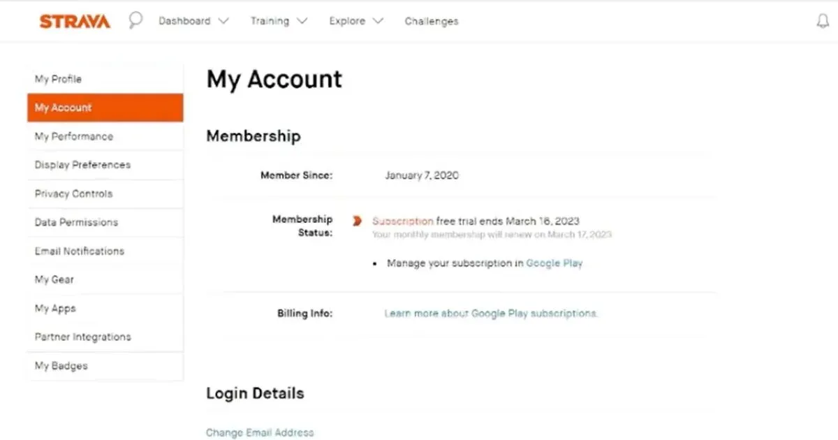 Under 'My Account,' navigate to 'Membership Status' and proceed to cancel the membership..webp