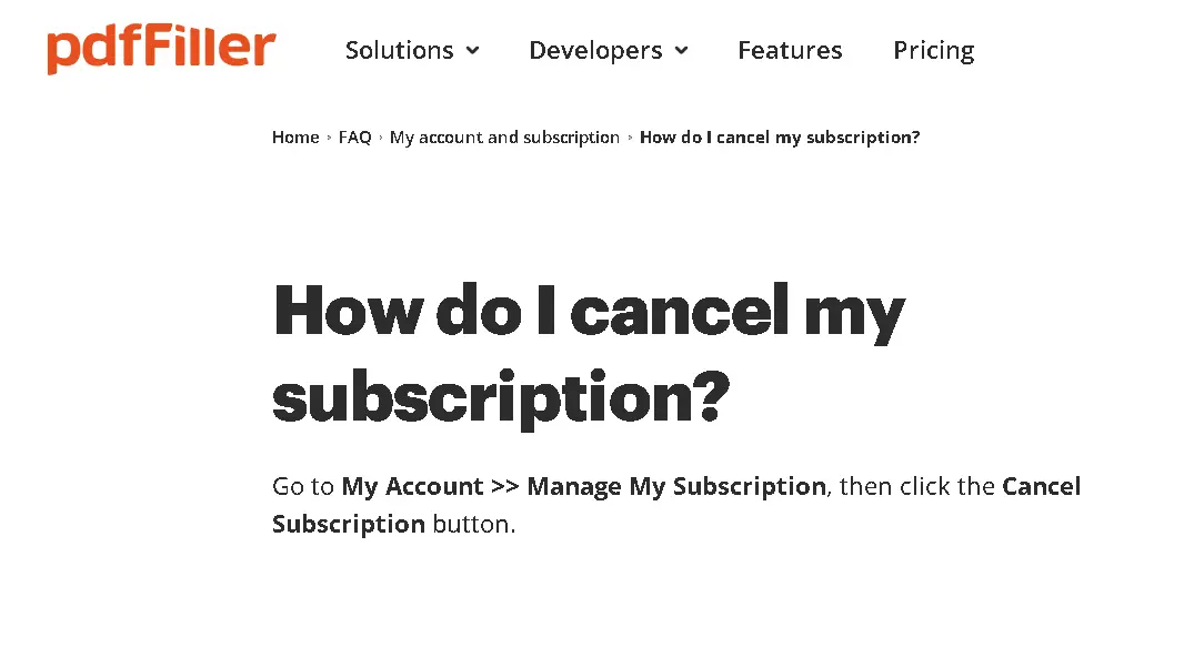 how to cancel pdfFiller Subscription open process.webp